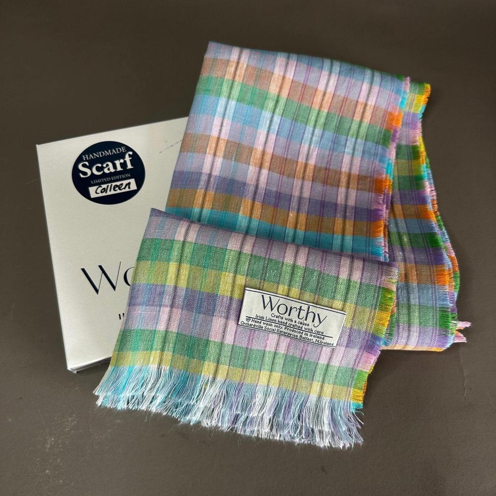 Worthy Irish Linen Scarf-Worthy-Basalt and Oak